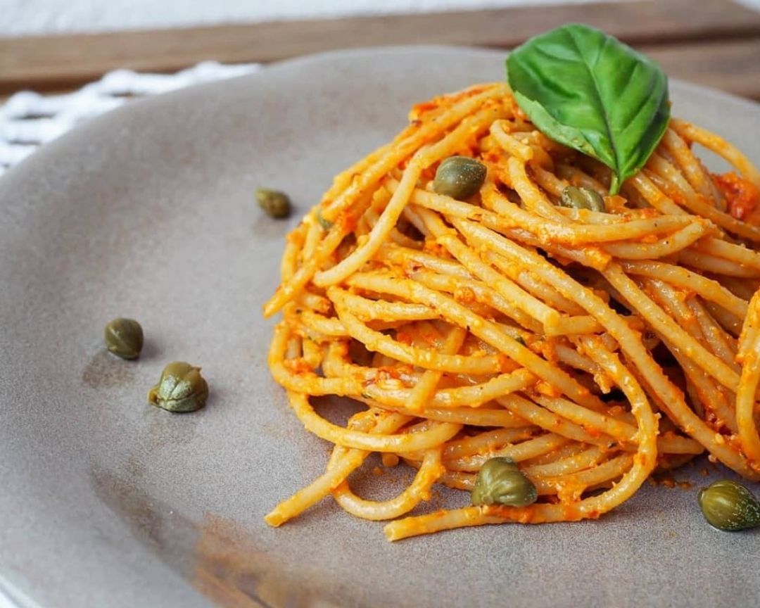 SPAGHETTI AL PESTO ROSSO Paso 4