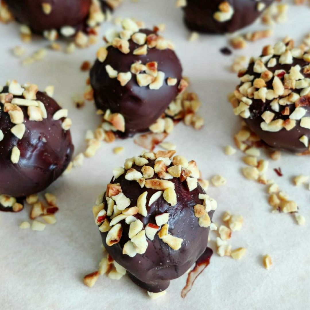 Trufas de chocolate y proteína Trufas de chocolate y proteína