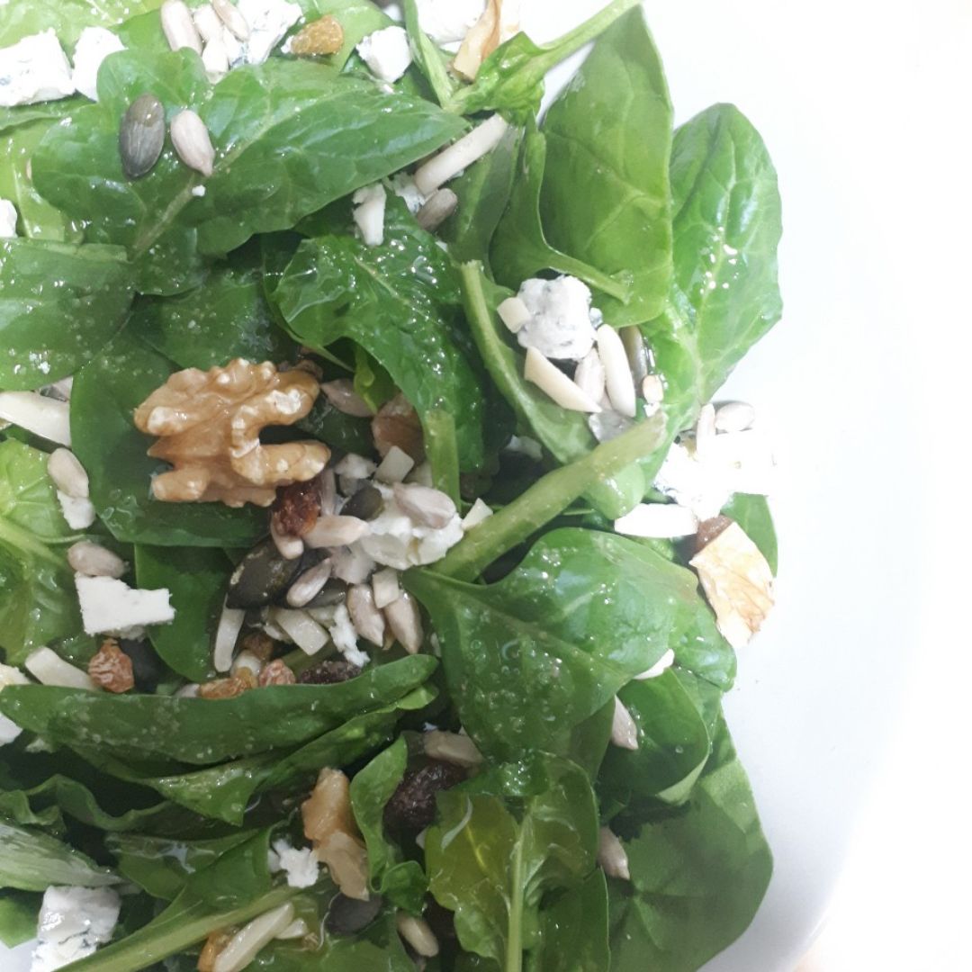 🥗 ENSALADA ESPINACAS CON QUESO AZUL 🧀