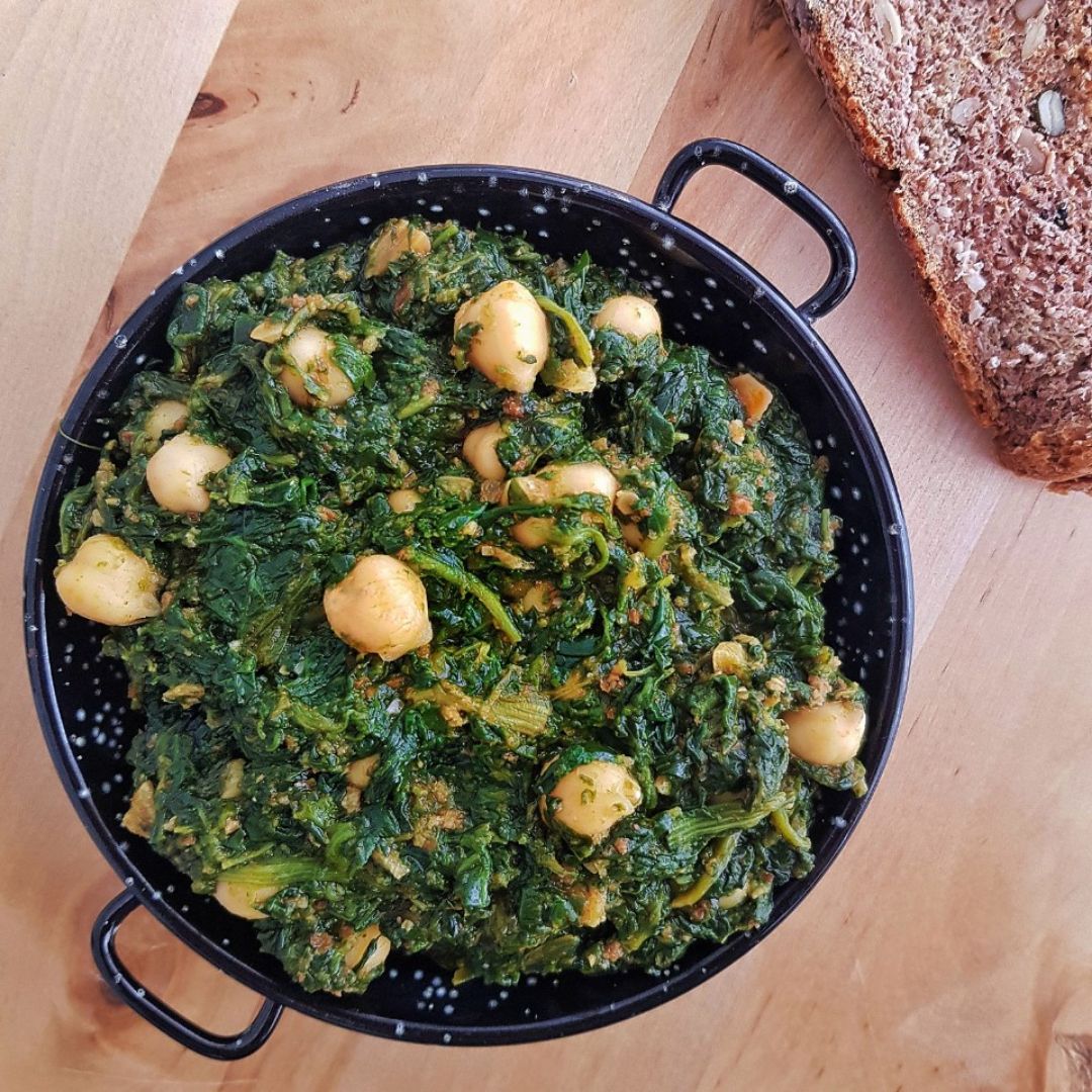 Espinacas con garbanzos Espinacas con garbanzos