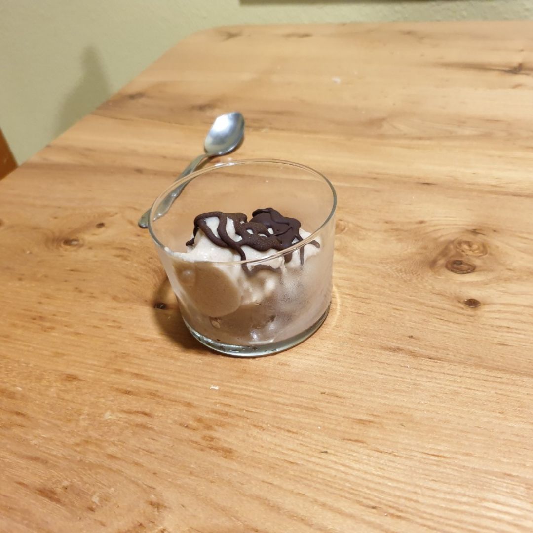 Helado de plátano con chocolate Paso 4 Helado de plátano con chocolate Paso 4