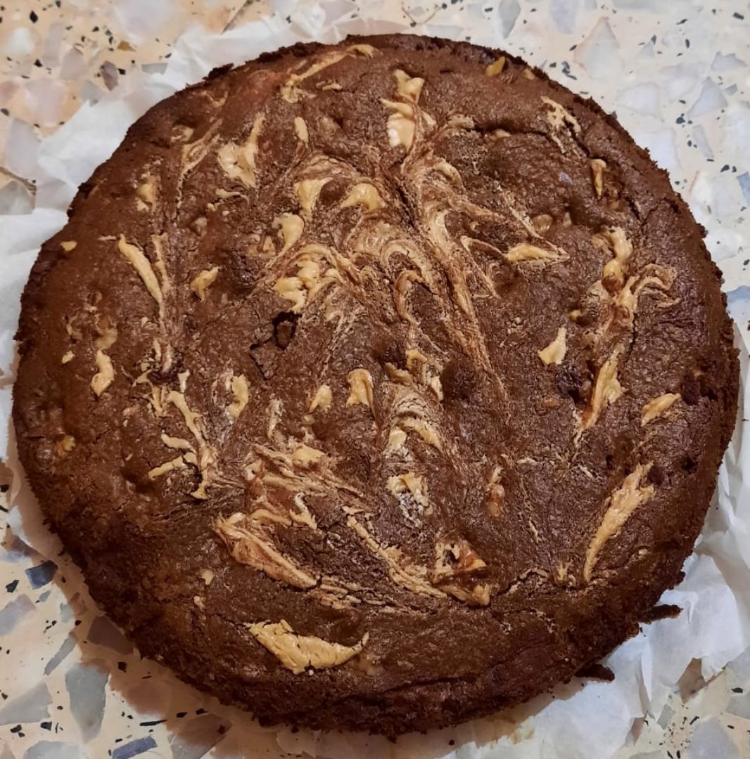 Brownie marmolado de chocolate y cacahuete Paso 3 Brownie marmolado de chocolate y cacahuete Paso 3