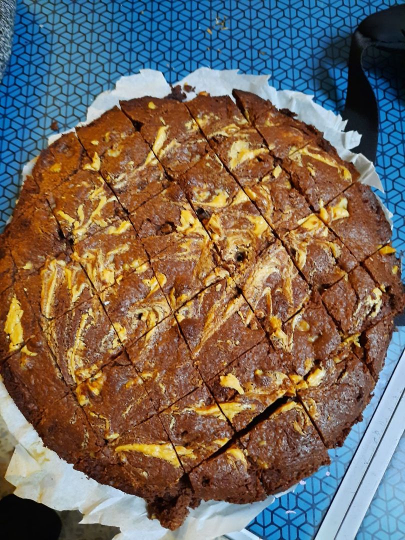 Brownie marmolado de chocolate y cacahuete Paso 4 Brownie marmolado de chocolate y cacahuete Paso 4
