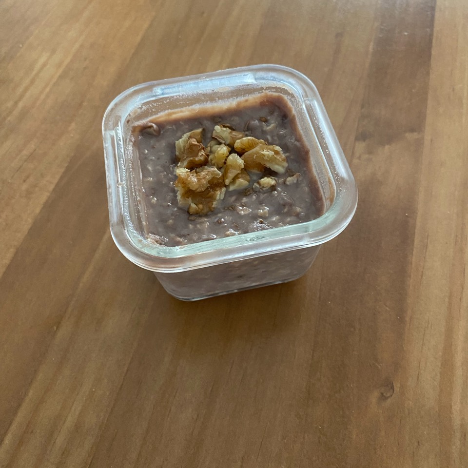 Overnight oats de plátano proteico Overnight oats de plátano proteico