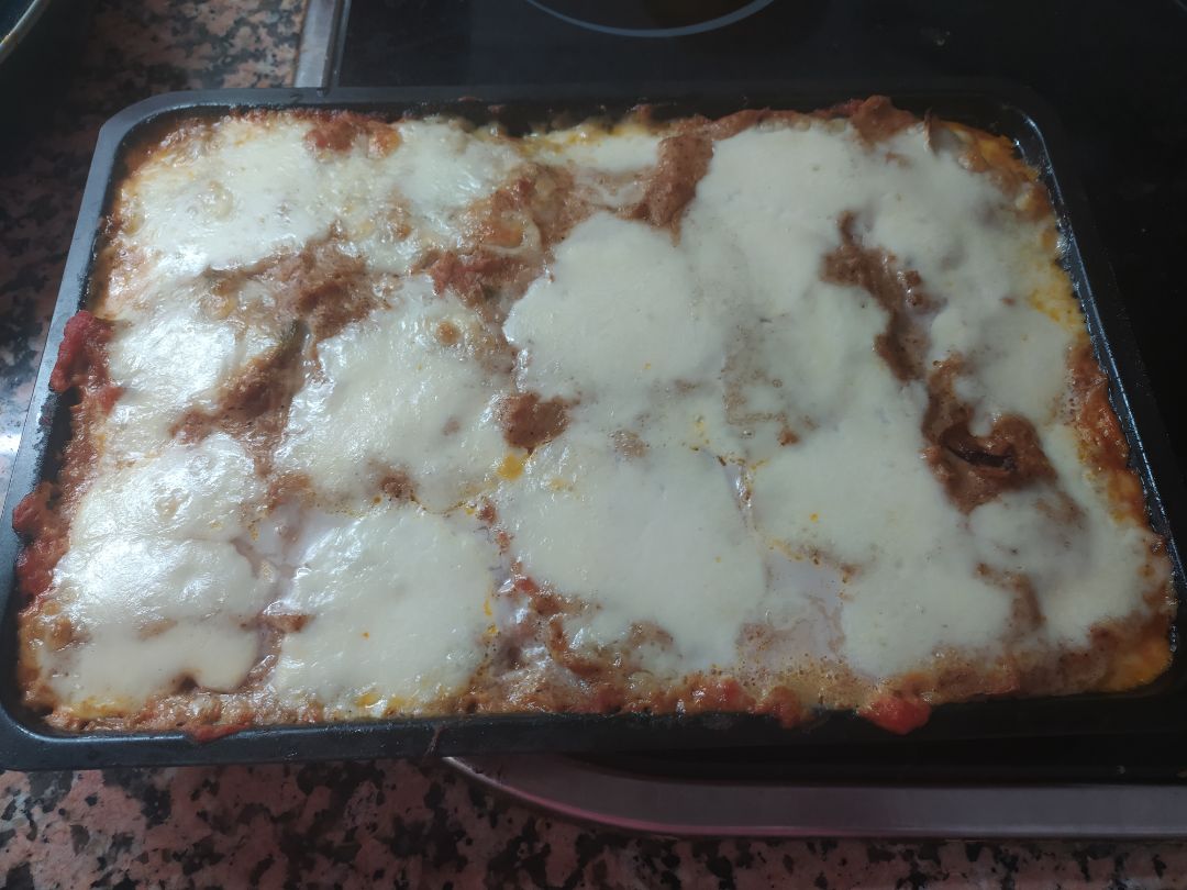 Lasaña de berenjena con bechamel de coliflor Paso 6 Lasaña de berenjena con bechamel de coliflor Paso 6