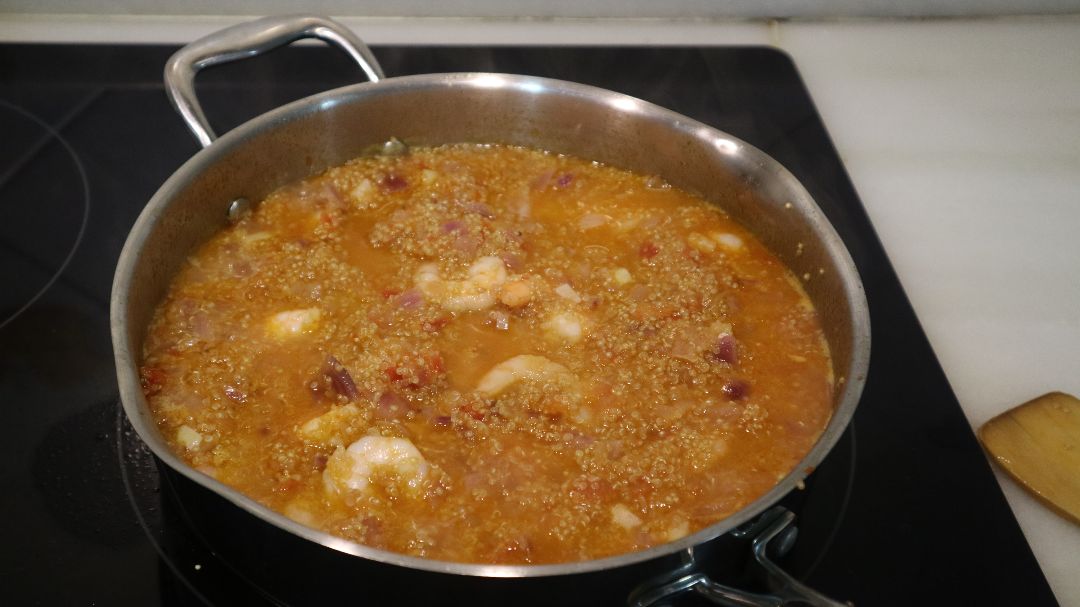 Quinoa con verduras y langostinos, buenísimo. Paso 6 Quinoa con verduras y langostinos, buenísimo. Paso 6