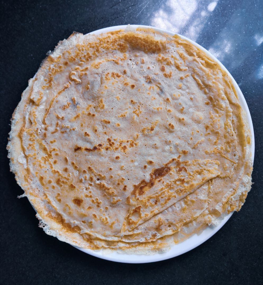 Creps de harina de avena Paso 2 Creps de harina de avena Paso 2