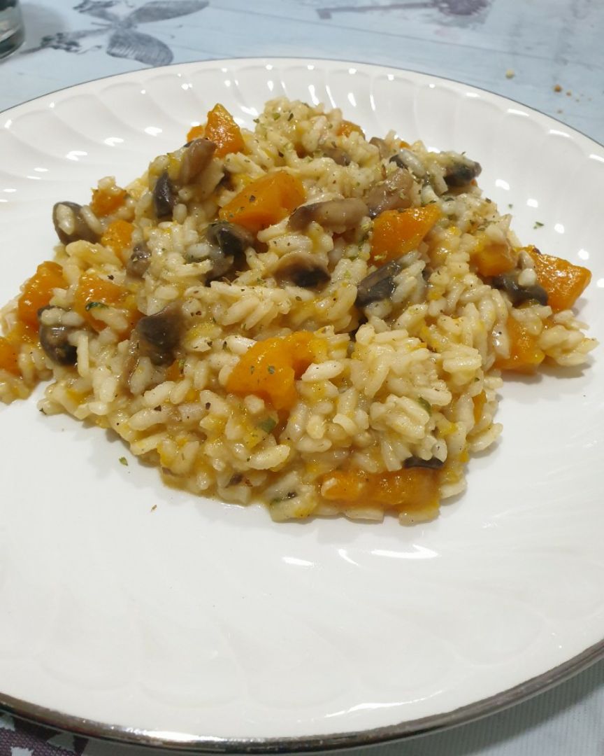 Risotto Calabaza y Champiñones 🍄