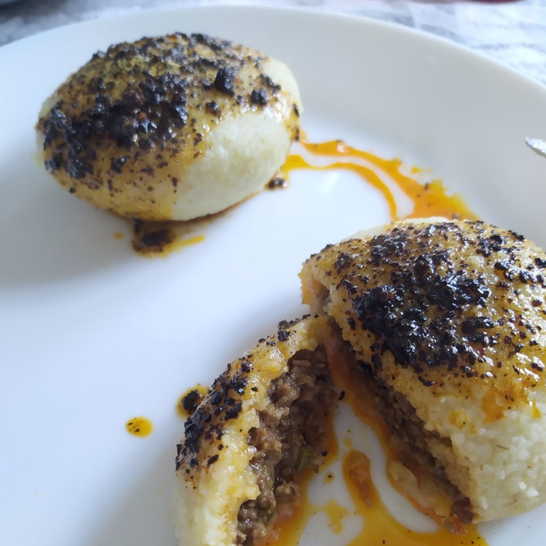 Bolas de semolina rellenas-turquía- Bolas de semolina rellenas-turquía-