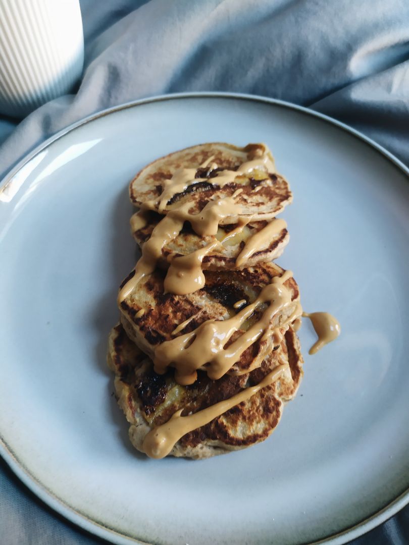 Tortitas de avena y plátanoStep 0