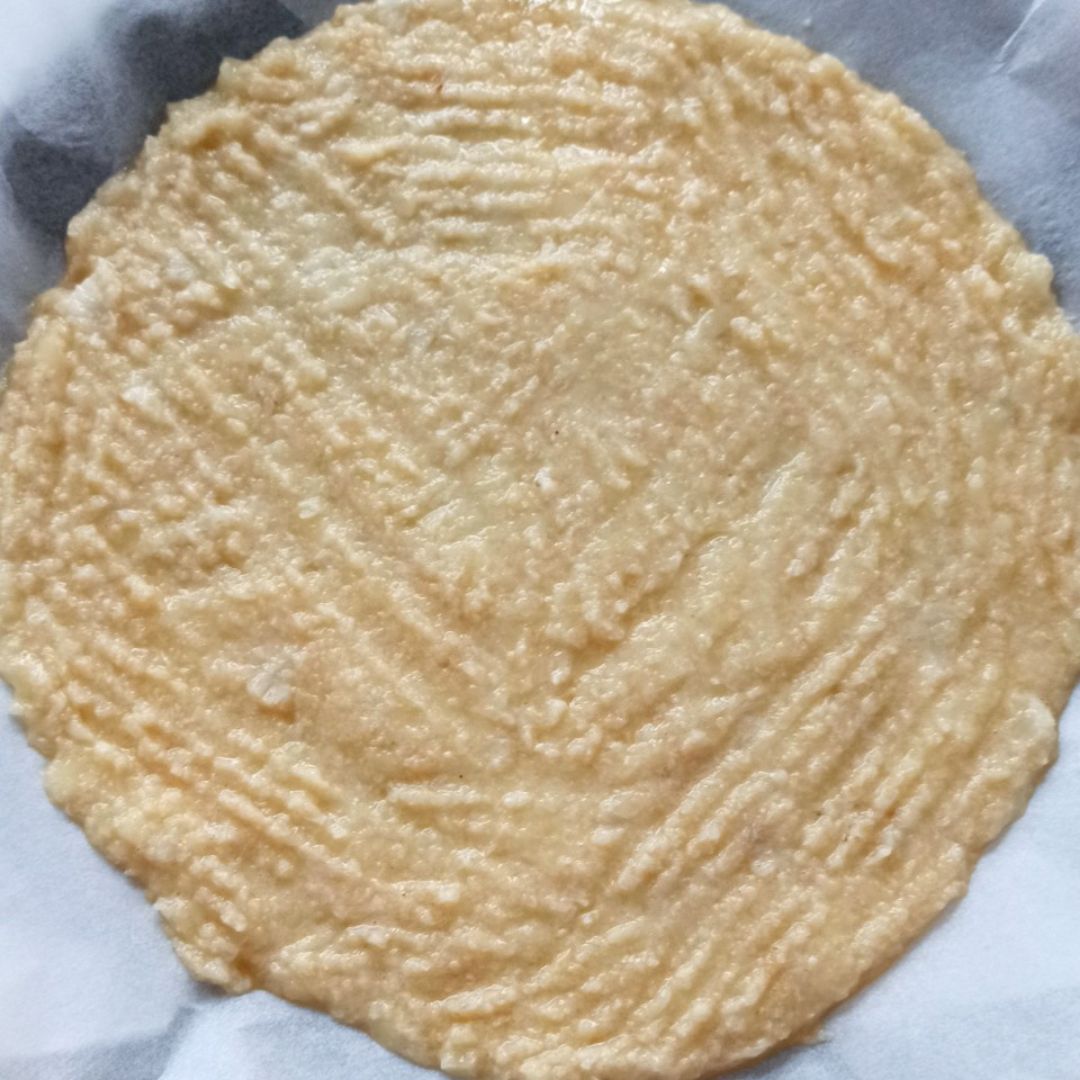 Pizza con base de coliflor Paso 1 Pizza con base de coliflor Paso 1