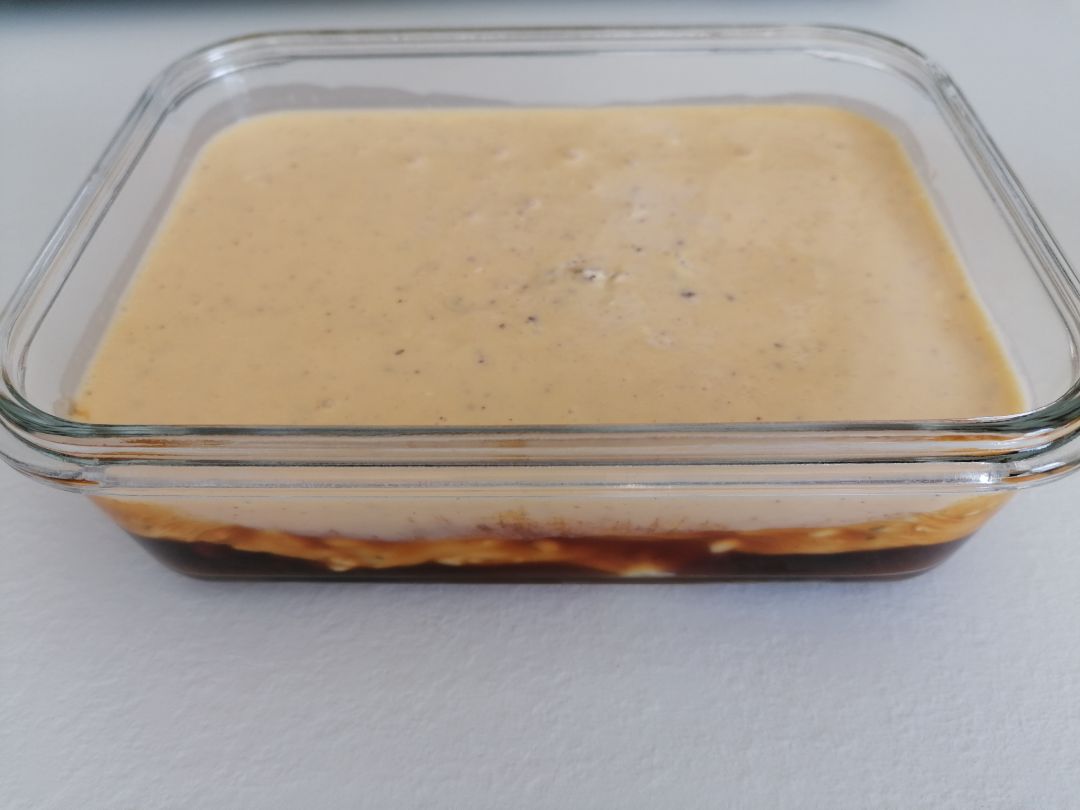 Flan con mascarpone y chocolate 85% Paso 2 Flan con mascarpone y chocolate 85% Paso 2