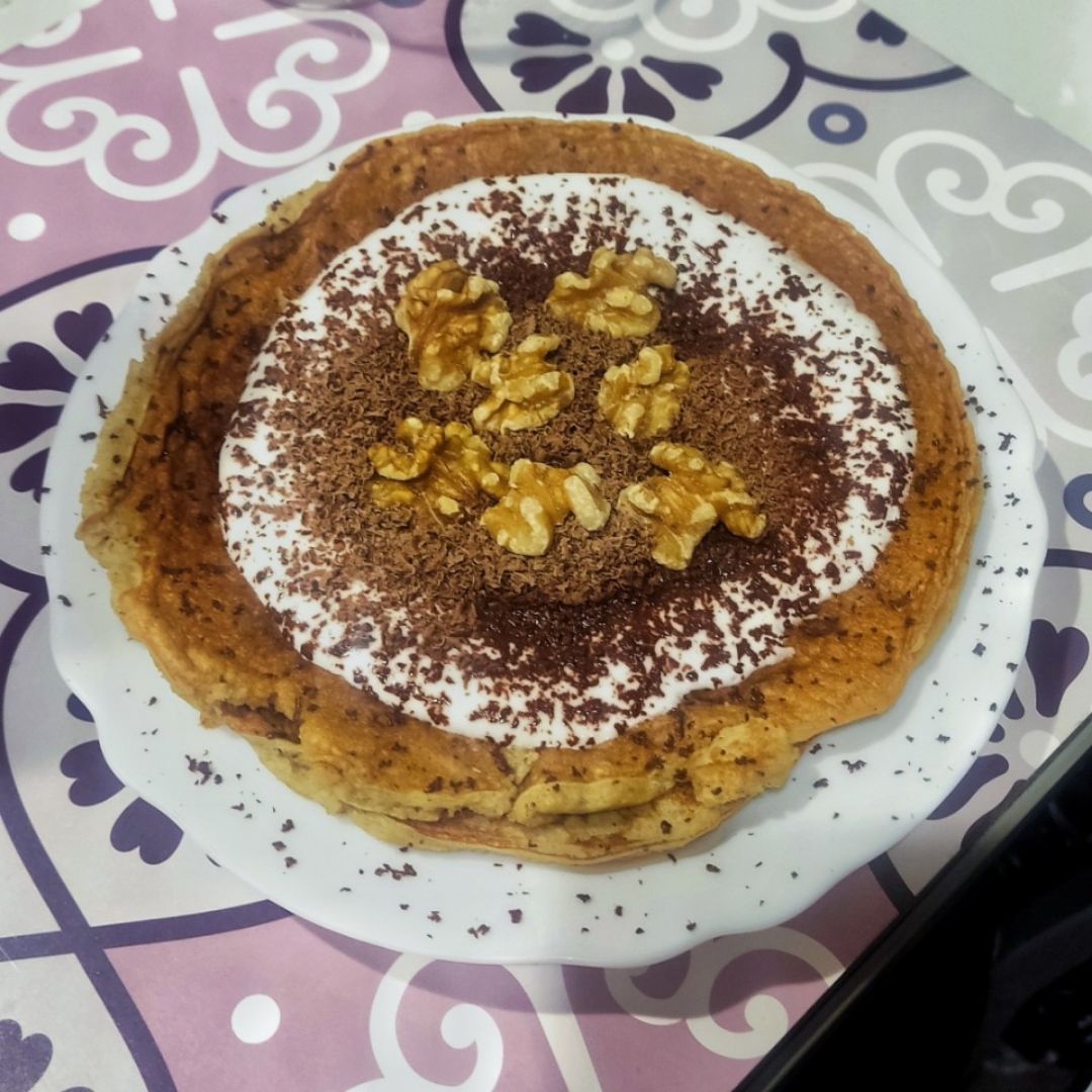 Tortitas de queso fresco batido y plátano Tortitas de queso fresco batido y plátano