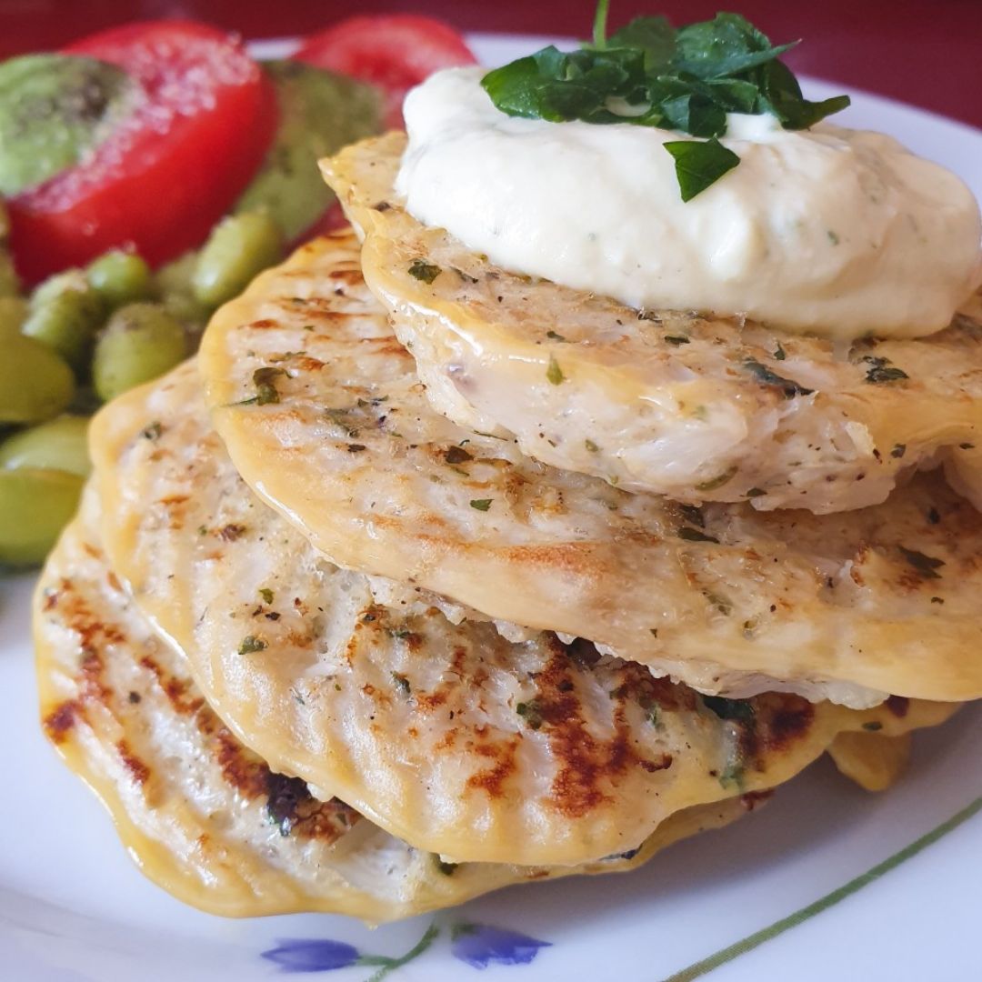 Tortitas de coliflor. Tortitas de coliflor.