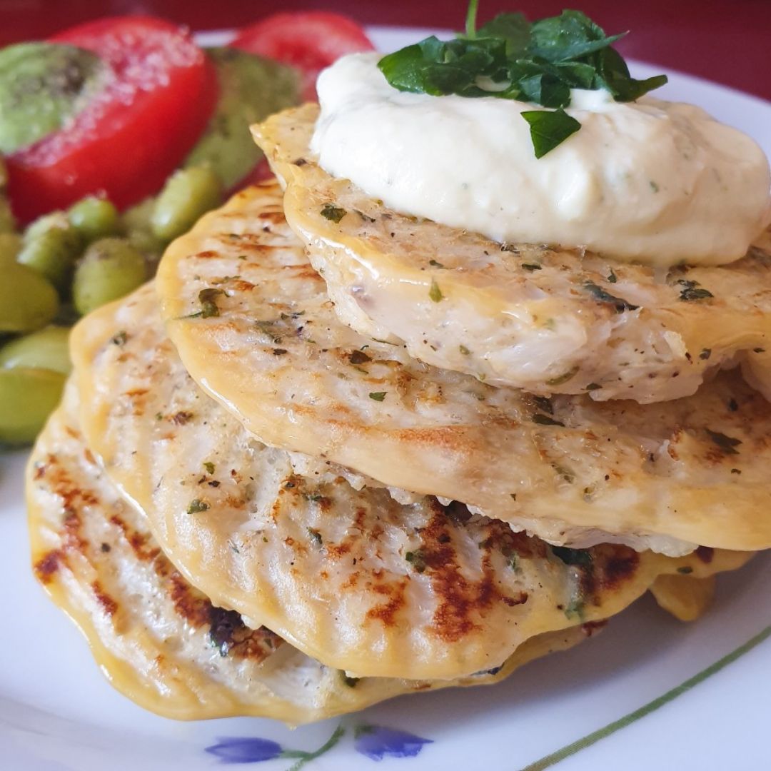 Tortitas de coliflor.