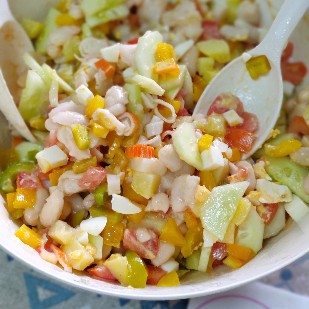 Ensalada con alubias blancas