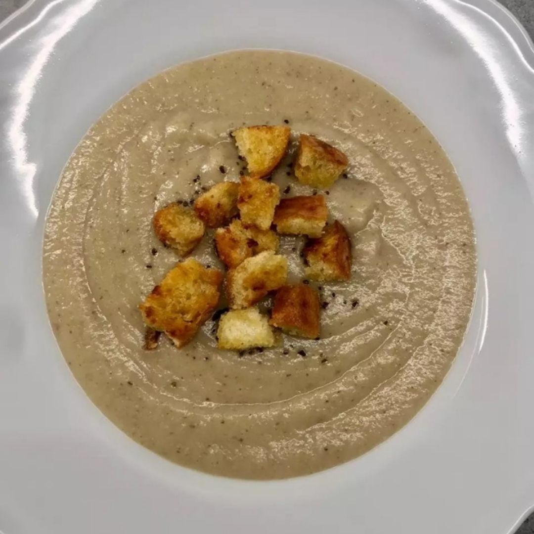 Crema de coliflor y setas shiitake Crema de coliflor y setas shiitake