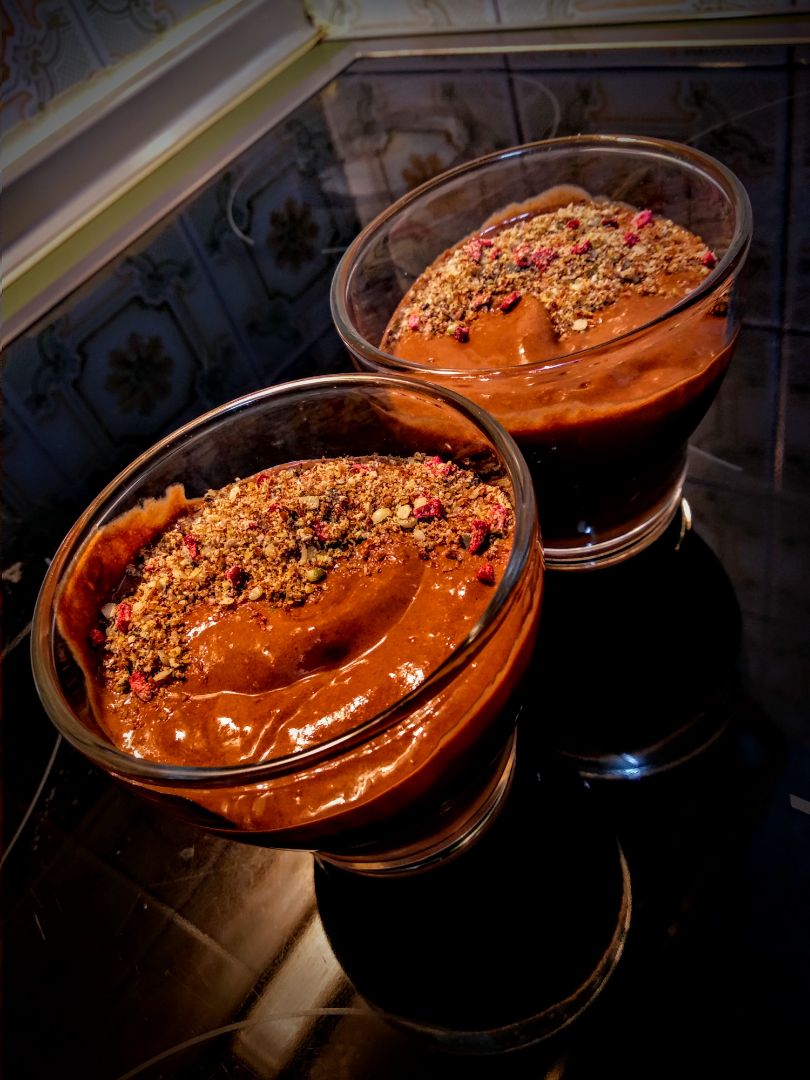 Caquitillas proteicas de chocolate. (Natillas de caqui). 🧡 Caquitillas proteicas de chocolate. (Natillas de caqui). 🧡