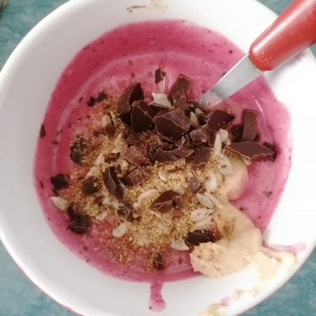 Yogurt helado de Frutos Rojos Paso 3 Yogurt helado de Frutos Rojos Paso 3
