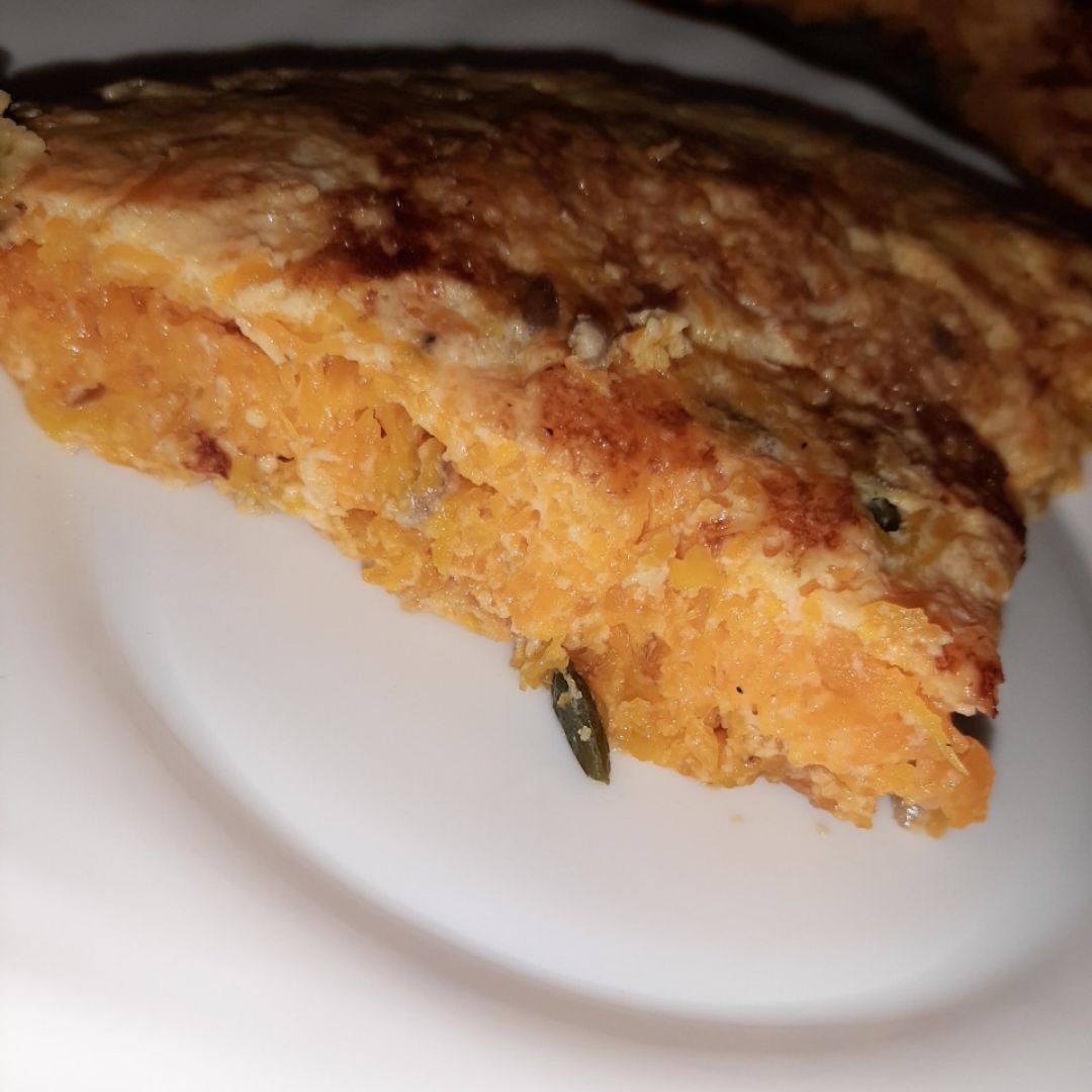 Tortilla de calabaza 🎃 y pipas. Tortilla de calabaza 🎃 y pipas.