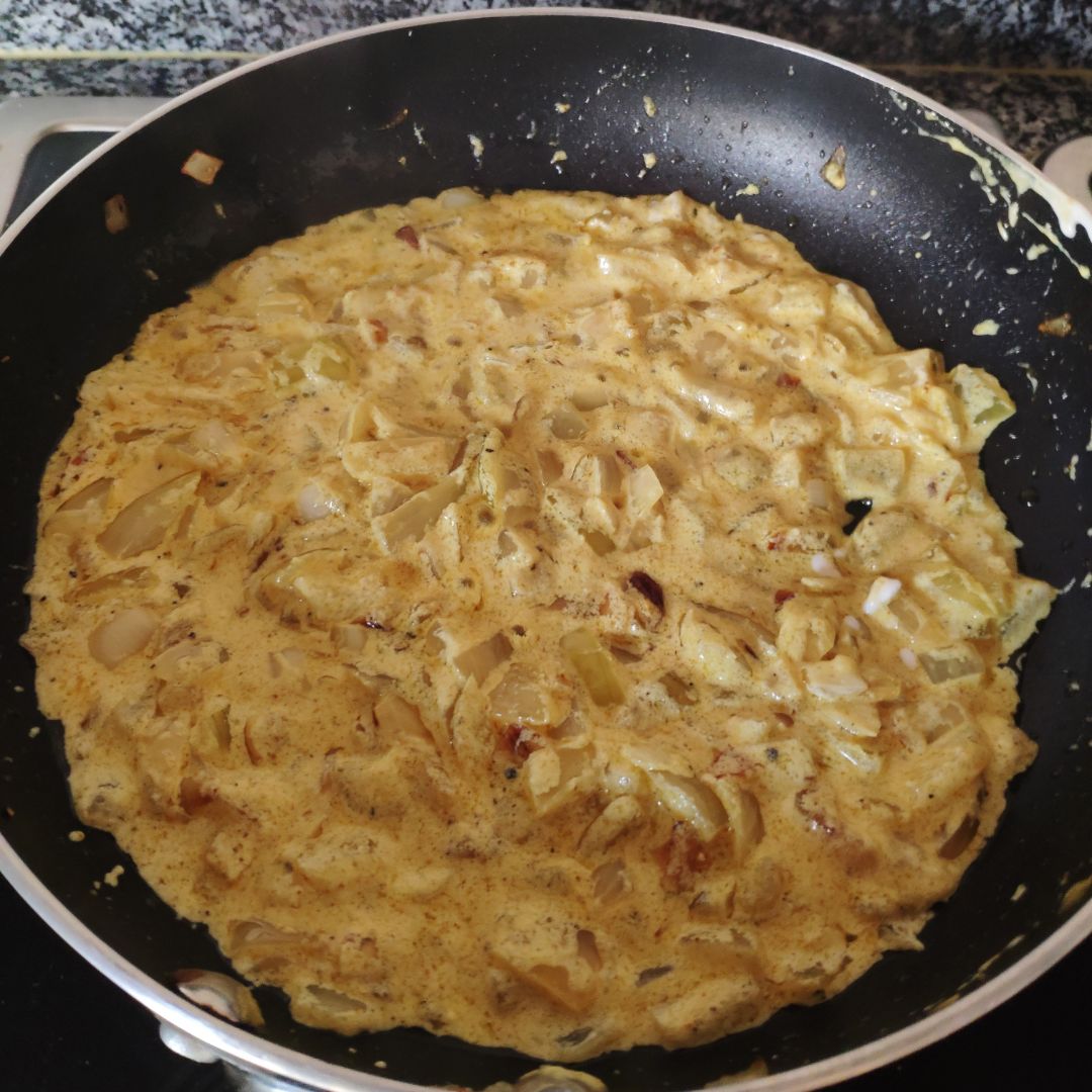 Garbanzos con huevo y salsa curry Paso 2