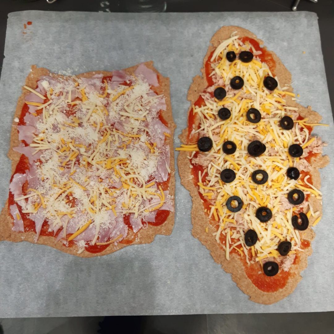 Pizza integral sin levadura Paso 1 Pizza integral sin levadura Paso 1