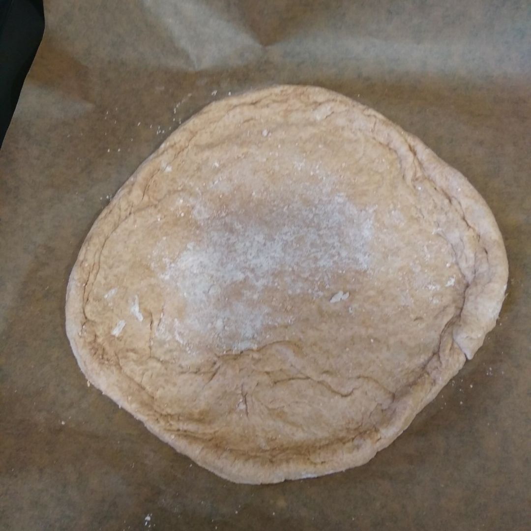 Pizza sin lactosa, con harina de espelta integral carbonara Paso 4 Pizza sin lactosa, con harina de espelta integral carbonara Paso 4