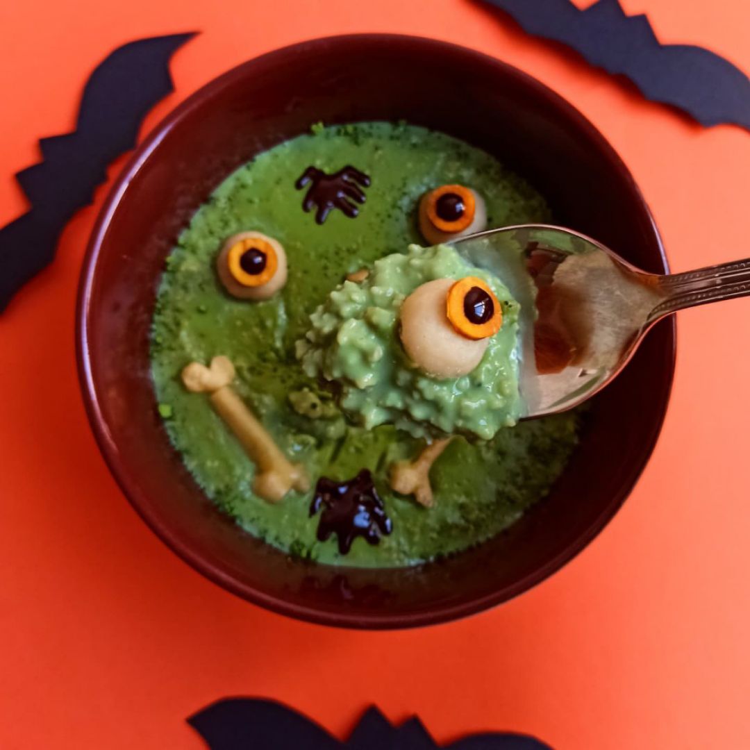 🌸PORRIDGE/ GACHAS DE TÉ MATCHA DE HALLOWEEN🌸 Paso 3 🌸PORRIDGE/ GACHAS DE TÉ MATCHA DE HALLOWEEN🌸 Paso 3