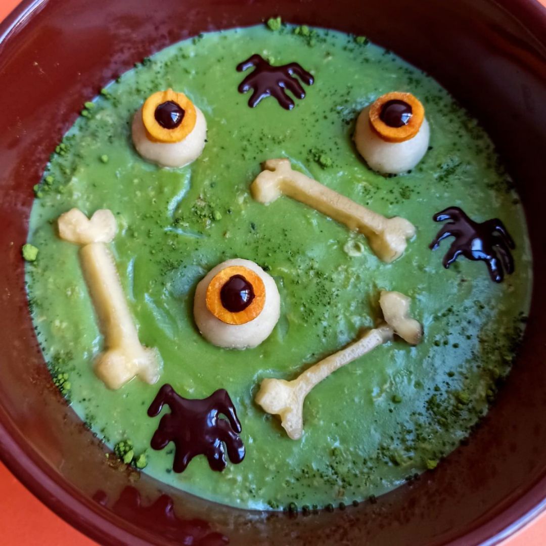 🌸PORRIDGE/ GACHAS DE TÉ MATCHA DE HALLOWEEN🌸 Paso 4 🌸PORRIDGE/ GACHAS DE TÉ MATCHA DE HALLOWEEN🌸 Paso 4