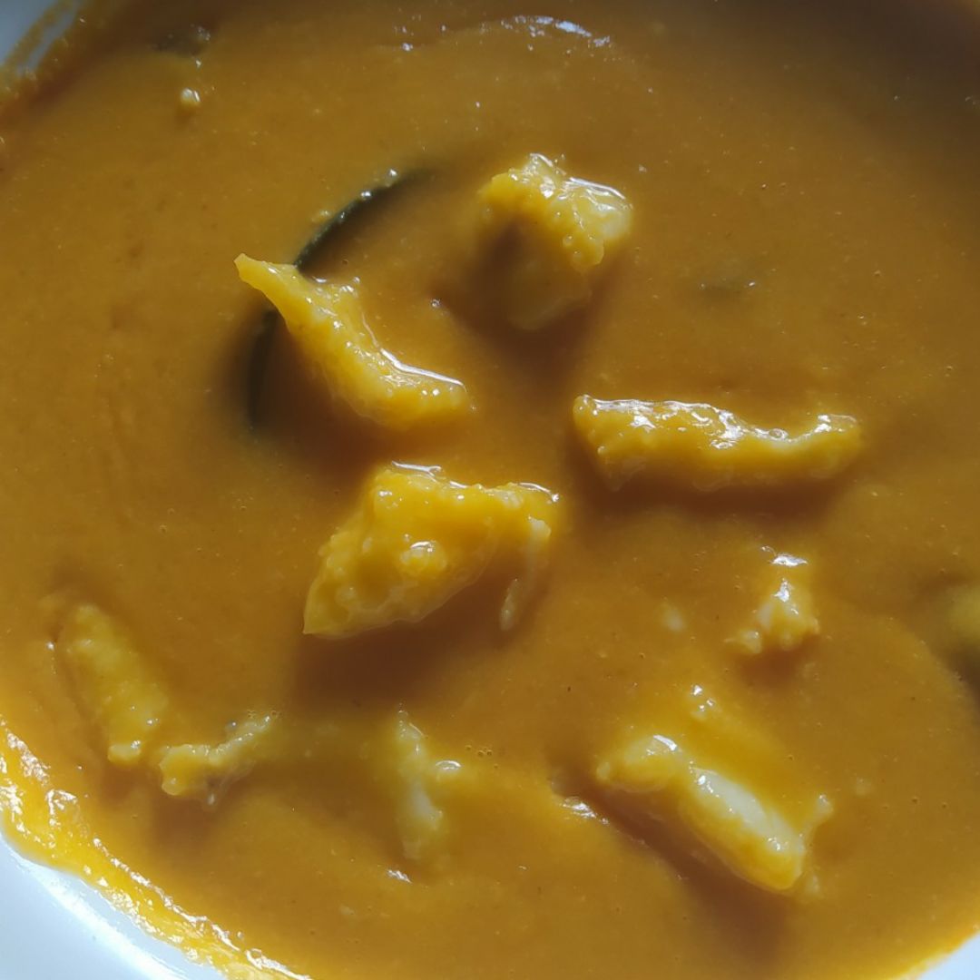 Crema de rape y langostinos. Crema de rape y langostinos.