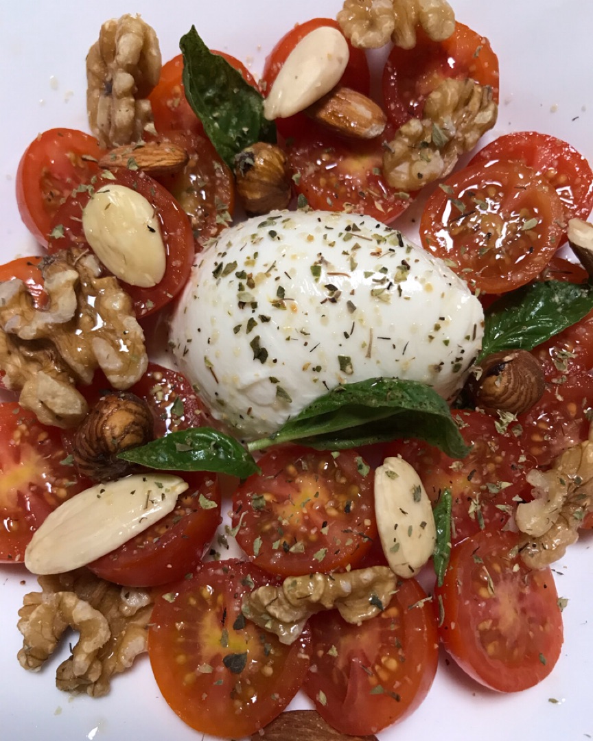 Ensalada de tomates Cherry y Mozzarella