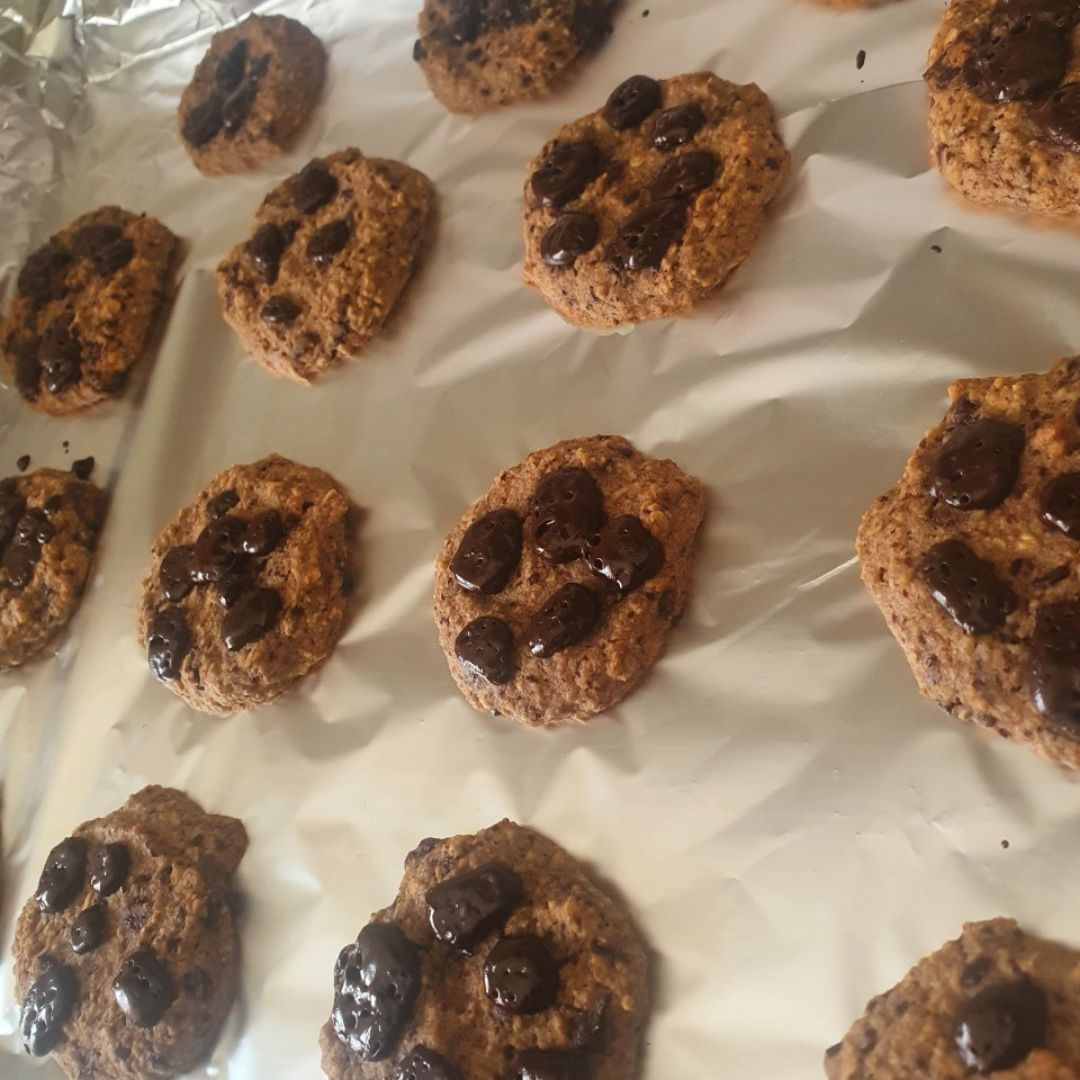 Galletas de plátano, avena y chocolate Galletas de plátano, avena y chocolate