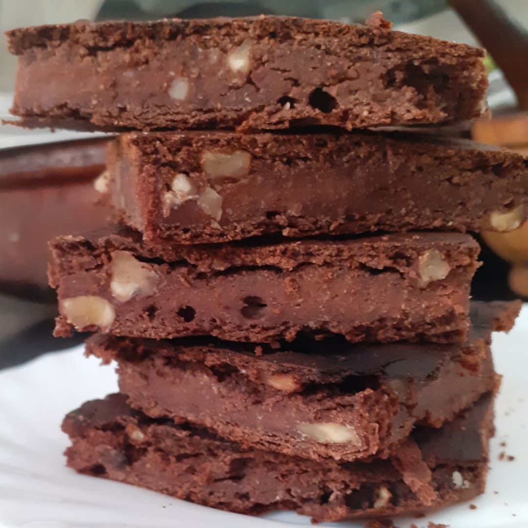 Brownie de judias y plátano Brownie de judias y plátano
