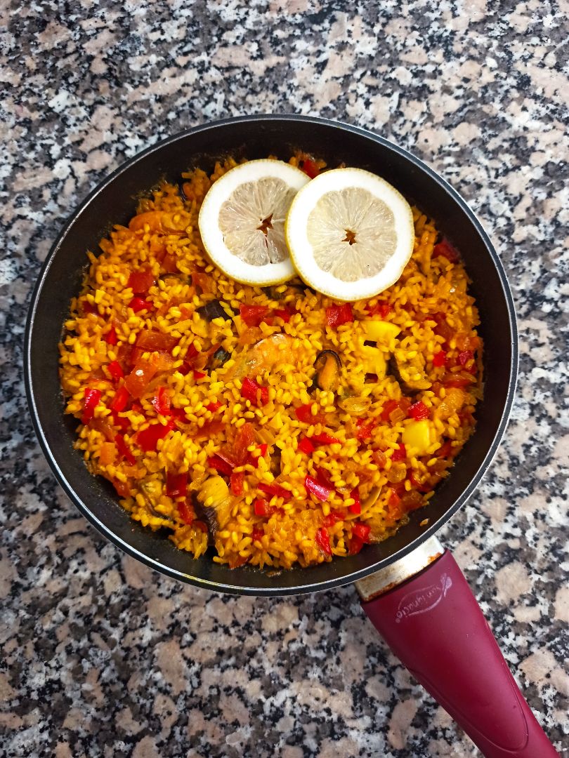 Paella de marisco! Paella de marisco!