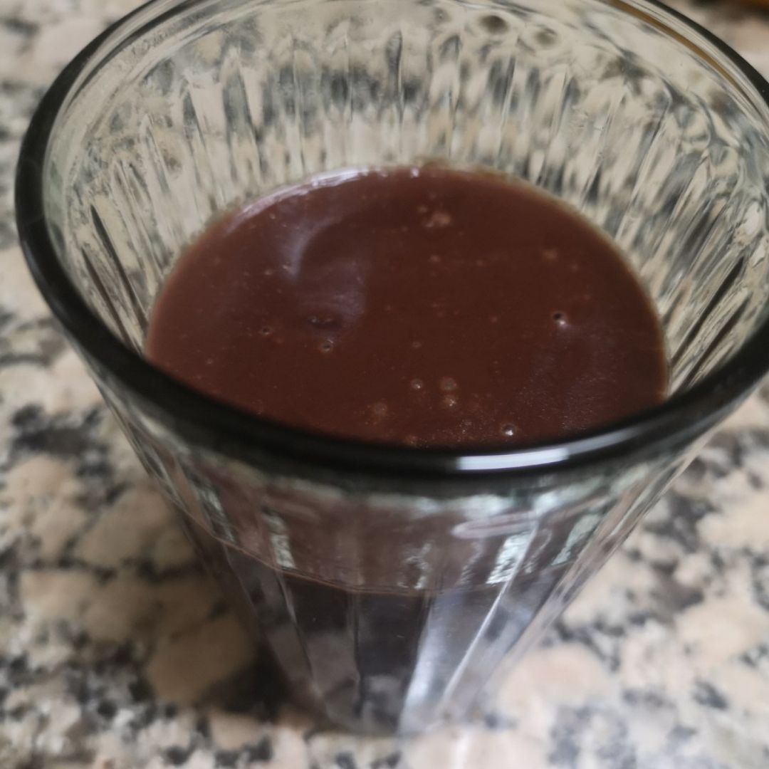 Chocolate caliente vegano con cacahuete Chocolate caliente vegano con cacahuete
