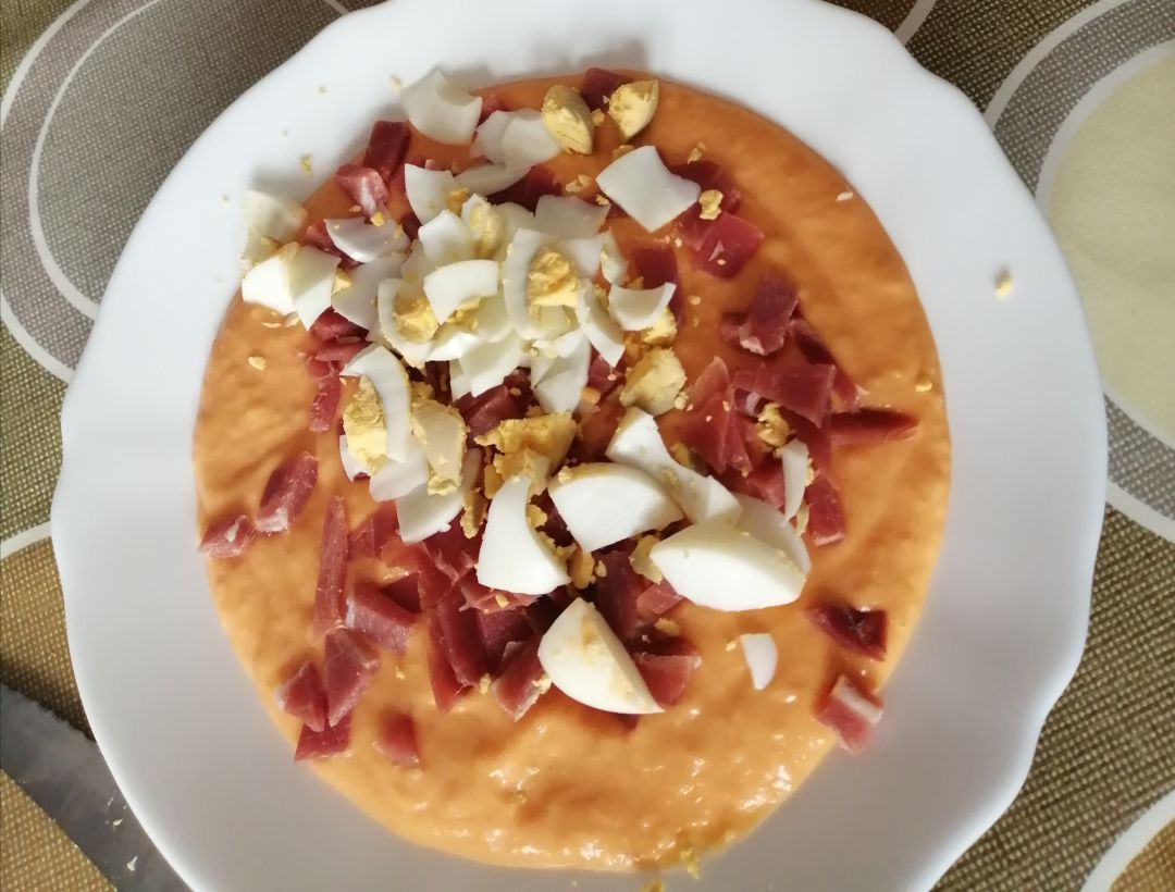 Salmorejo sin gluten y sin pan Salmorejo sin gluten y sin pan