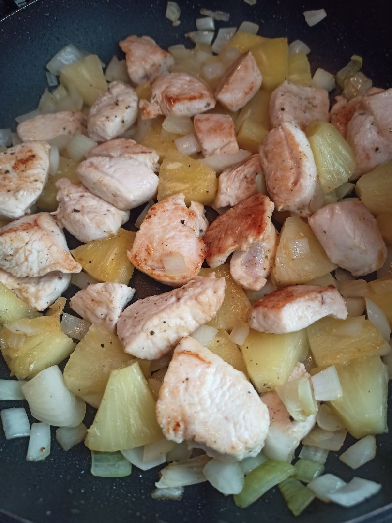 Solomillo de pavo a la piña Paso 4 Solomillo de pavo a la piña Paso 4