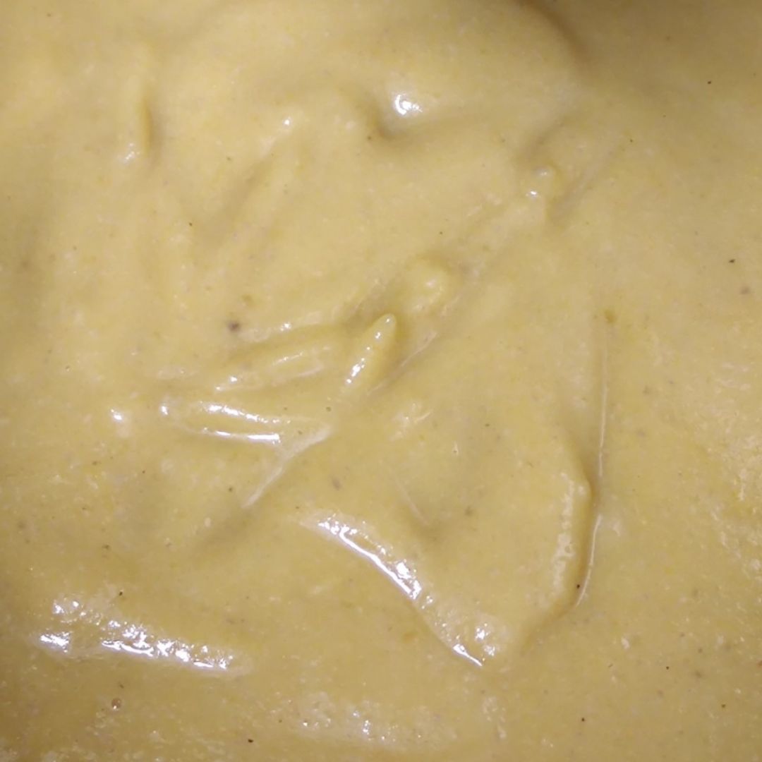 Puré de calabaza y esparragos