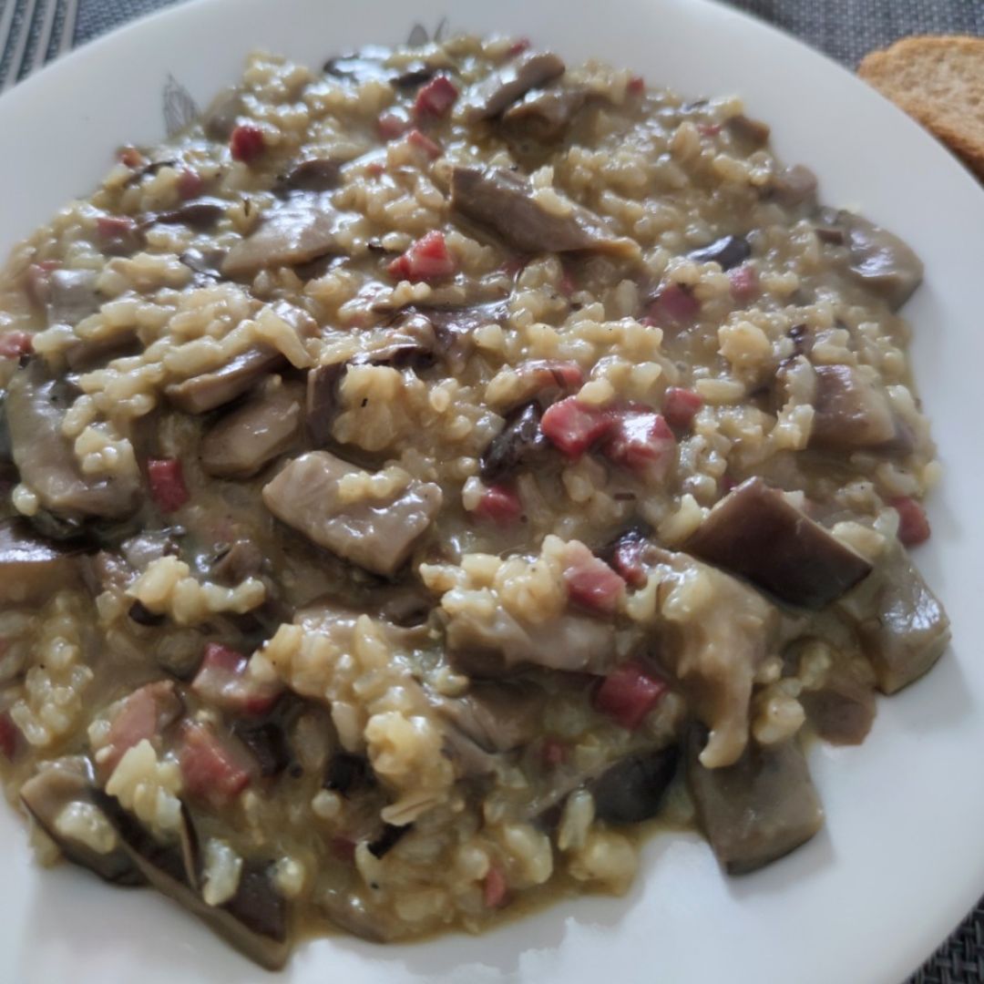 Risotto de setas con jamón Risotto de setas con jamón