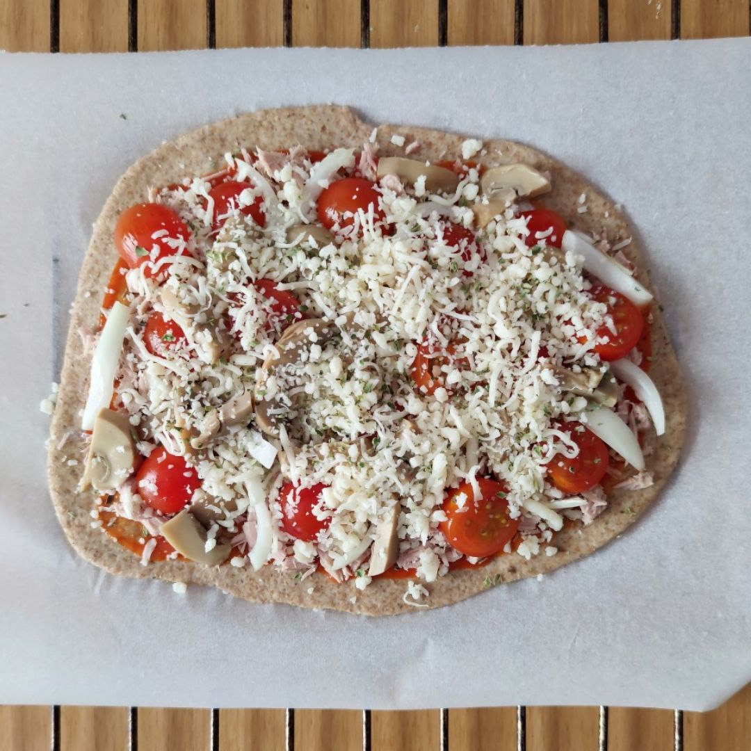 Pizza integral de atún Paso 4 Pizza integral de atún Paso 4