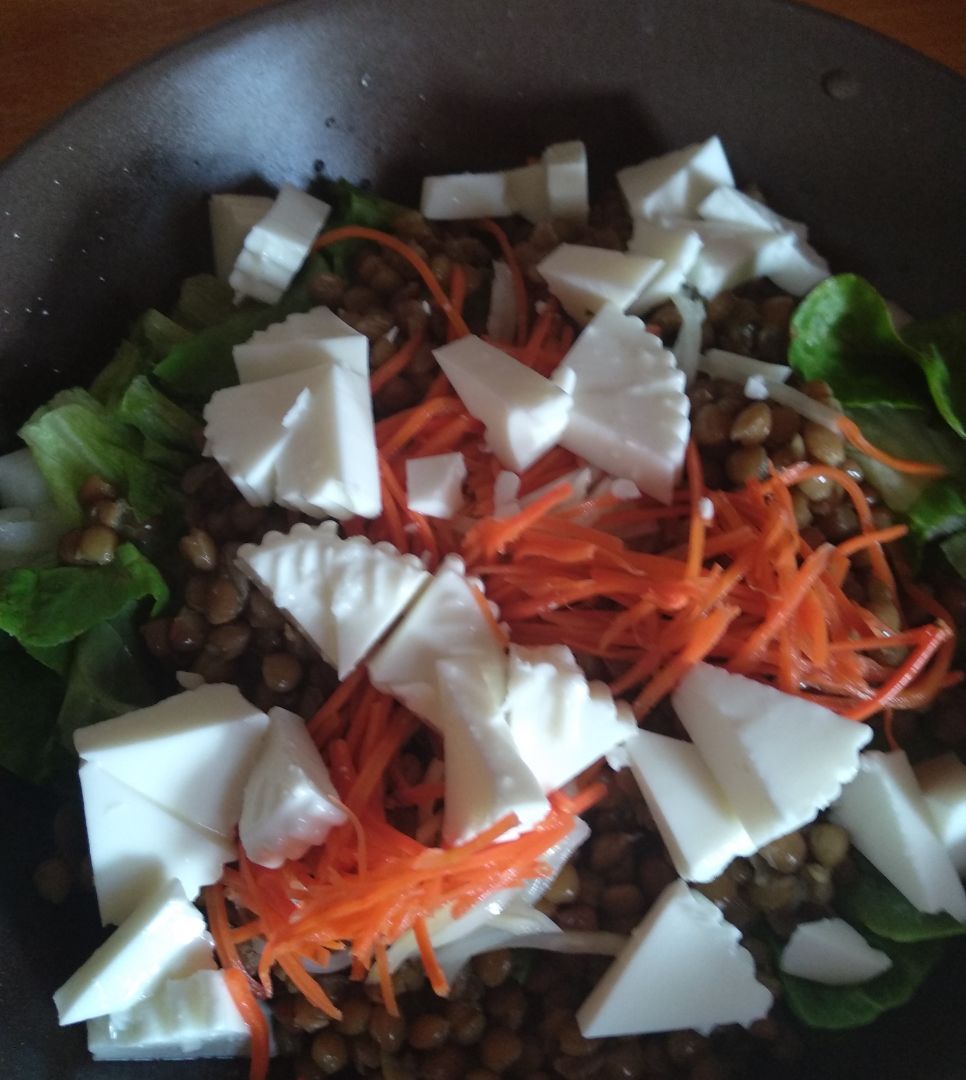 Ensalada de lentejas Paso 3