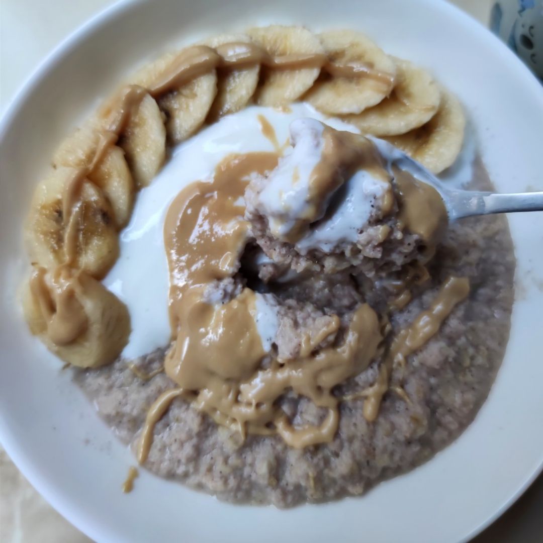 Porridge/gachas de avena súper proteicas Paso 2