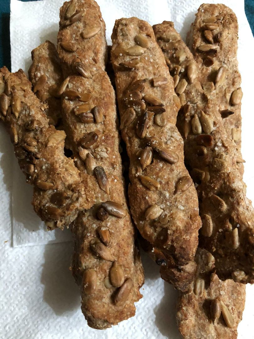 Pan de pipas con harina integral. Pan de pipas con harina integral.