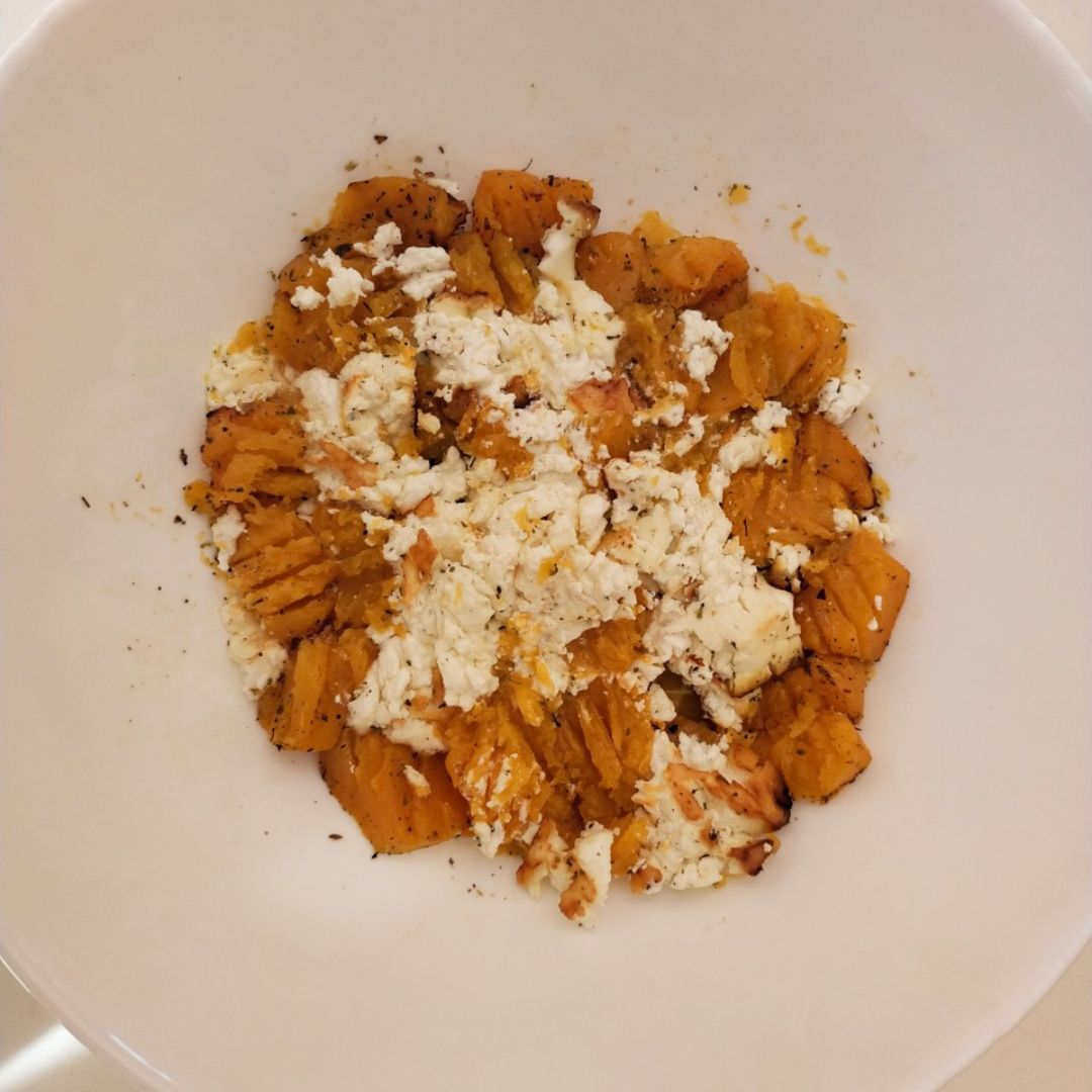 Pasta con calabaza y queso feta Step 0