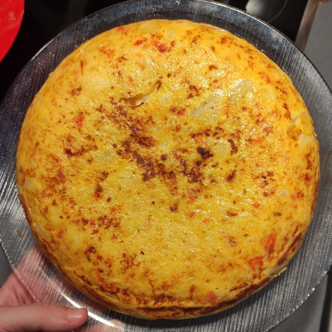 Tortilla realfooder de patata, pimiento y cebolla 