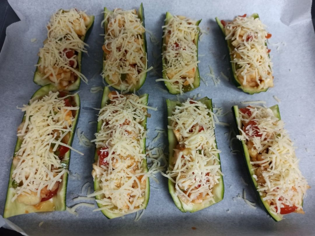 Calabacín relleno de verduras Paso 3 Calabacín relleno de verduras Paso 3