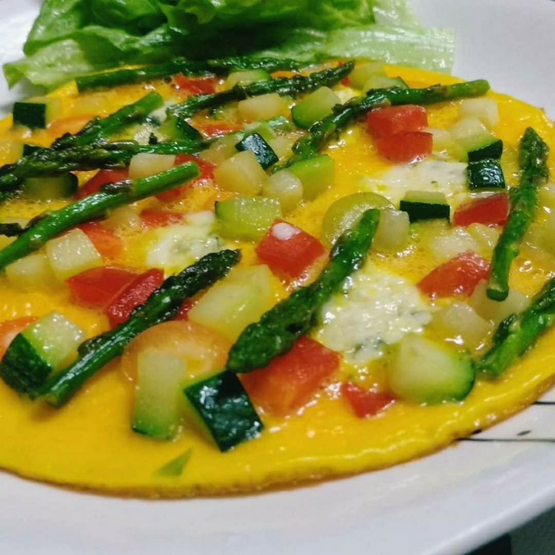 Tortilla plana de verduras Tortilla plana de verduras