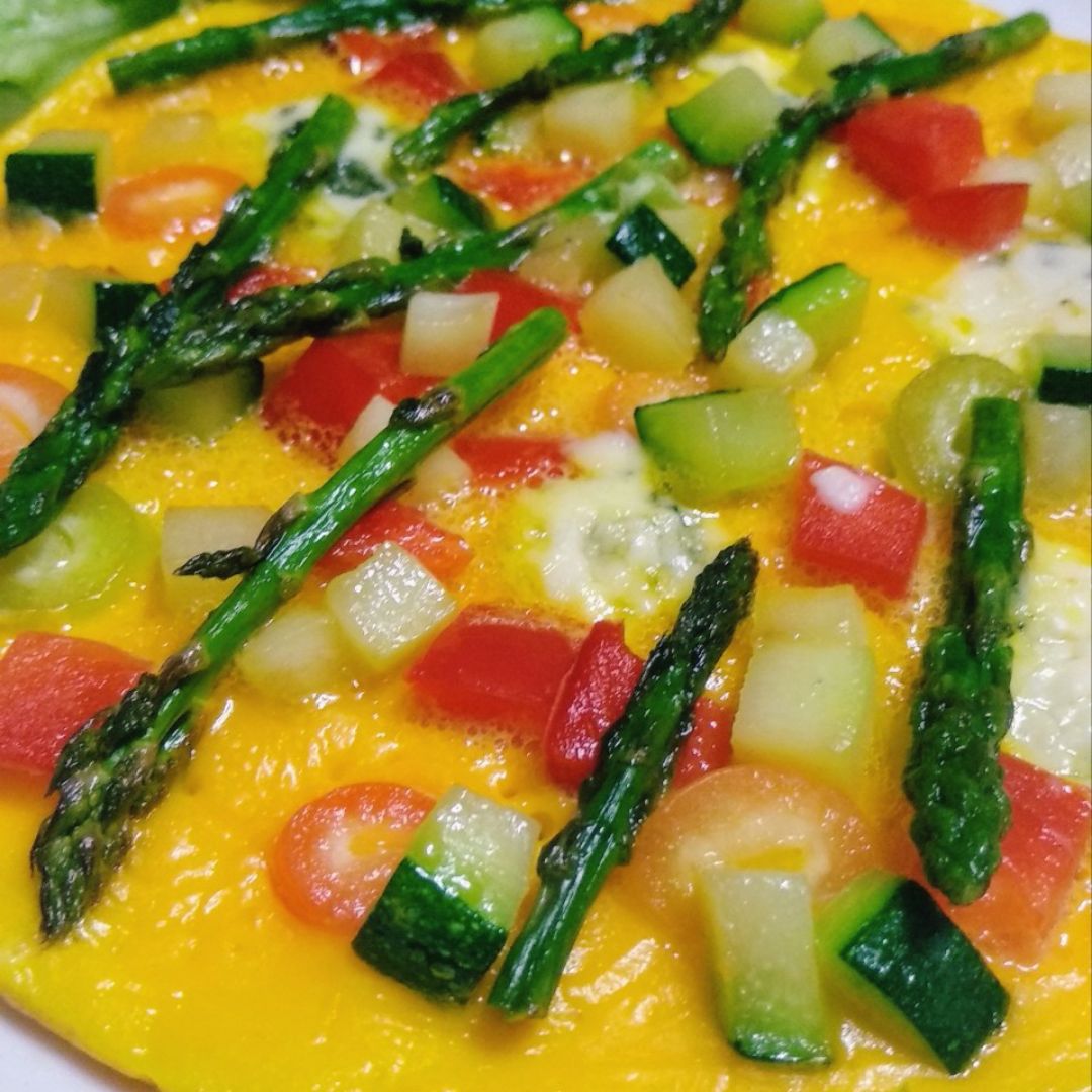 Tortilla plana de verduras Paso 2 Tortilla plana de verduras Paso 2