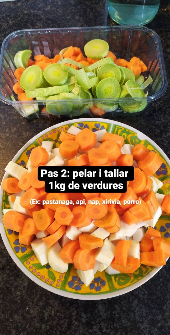 Concentrado de caldo de verduras y pollo Paso 1 Concentrado de caldo de verduras y pollo Paso 1