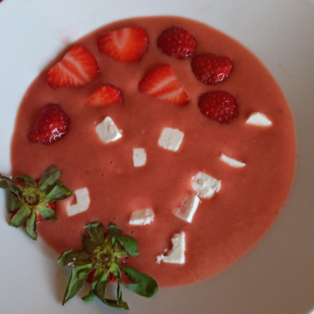 Salmorejo de fresas Salmorejo de fresas